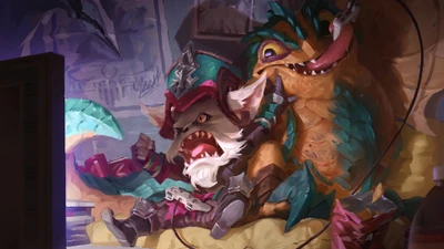 Kled et Rumble : Aventures de Jeu dans League of Legends Art