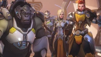 Héros d'Overwatch 2 : Winston, Mercy, Brigitte et Genji s'unissent