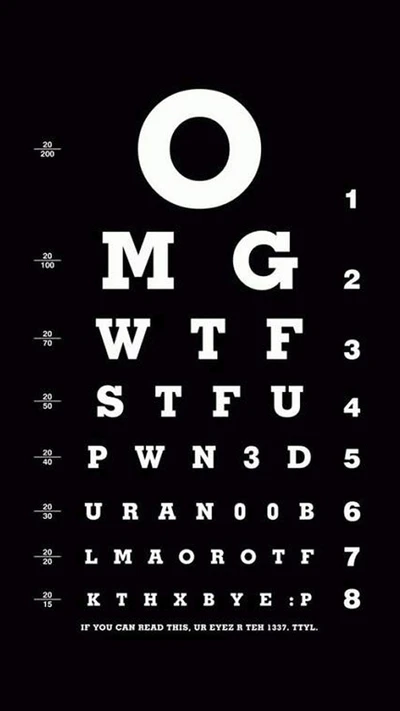 negro, eye exam, divertido, blanco