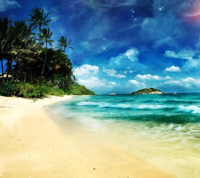 beach, beaches, blue, full, hd