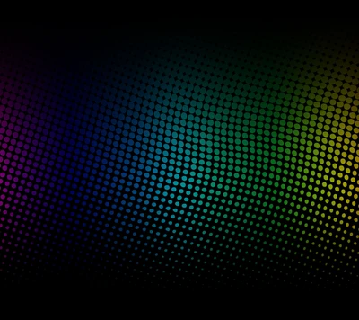 Vibrant Rainbow Dot Pattern on Black Background