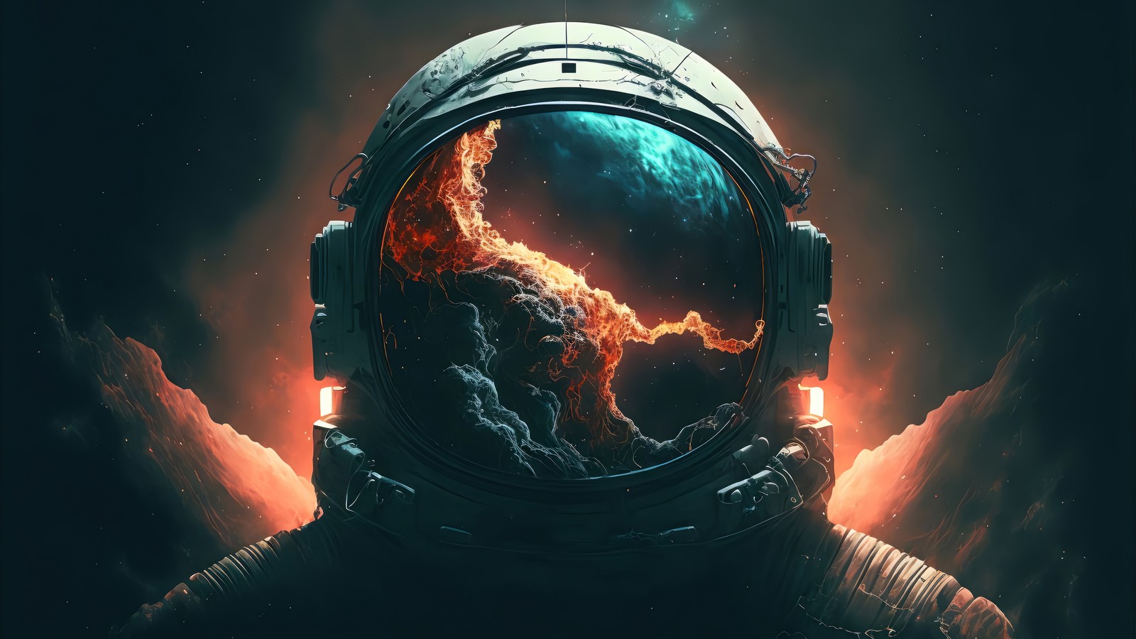 astronaut, ai, digital art wallpaper