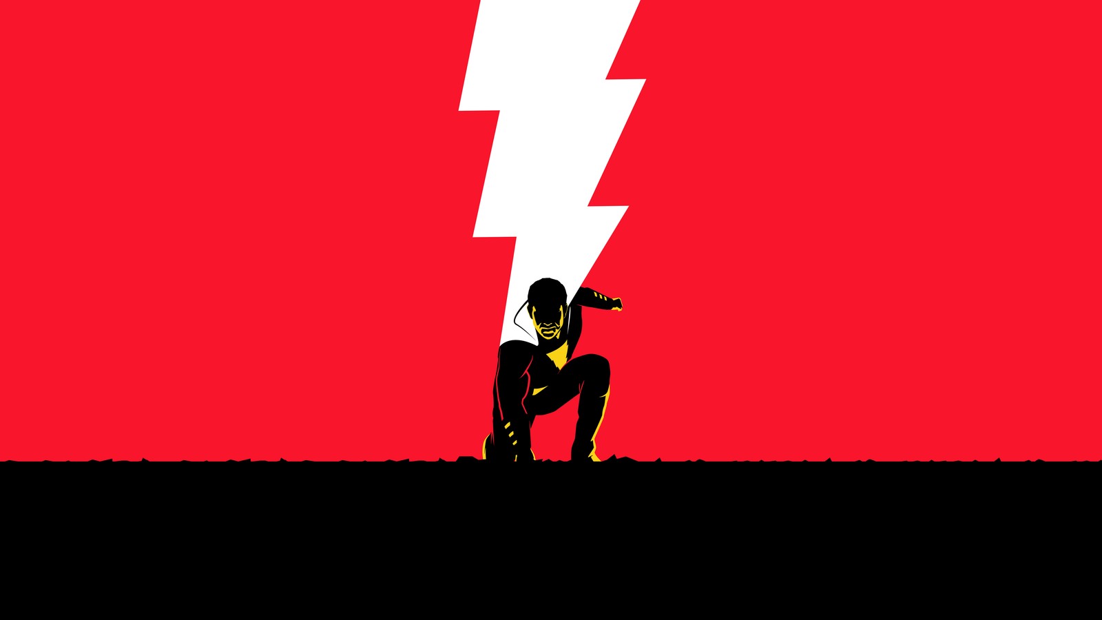 shazam 2019, movie, minimalist, shazam wallpaper