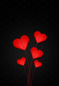 heart, red, petal, love, valentines day wallpaper