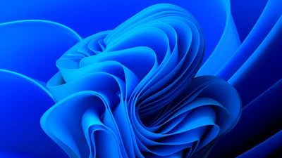 windows 11, fundo azul, estética azul, abstrato, papel de parede 4k