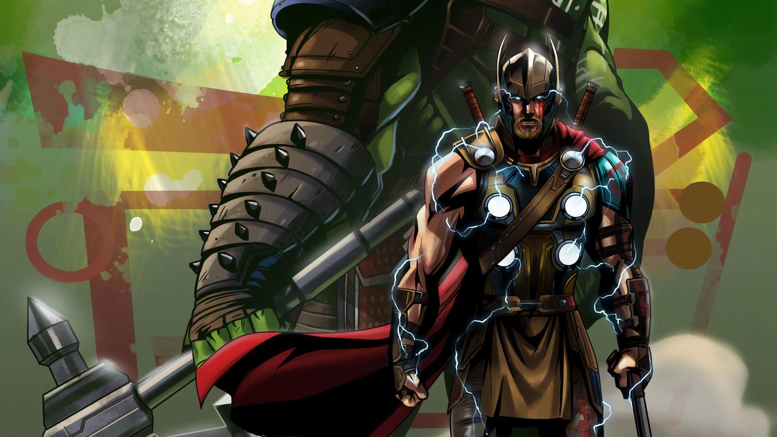 Thor y loki en los cómics de los vengadores (marvel comics, ilustración, cómics, ficción, superhéroe)