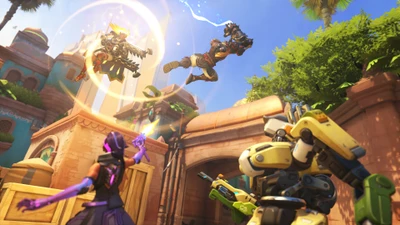 Illari et Doomfist s'affrontent dans l'action d'Overwatch 2