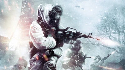 Intensiver Winterkrieg in Call of Duty: Ein Kampf gegen Zombies