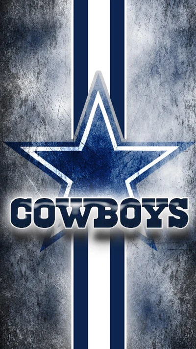 Logotipo dos Dallas Cowboys com design de estrela e texto em negrito