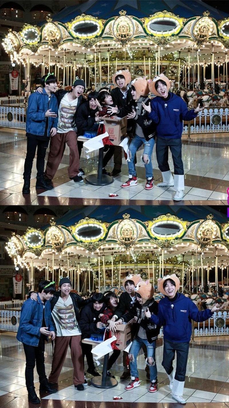 Несколько фотографий группы людей, позирующих для фотографии (bts, bts run, kpop)