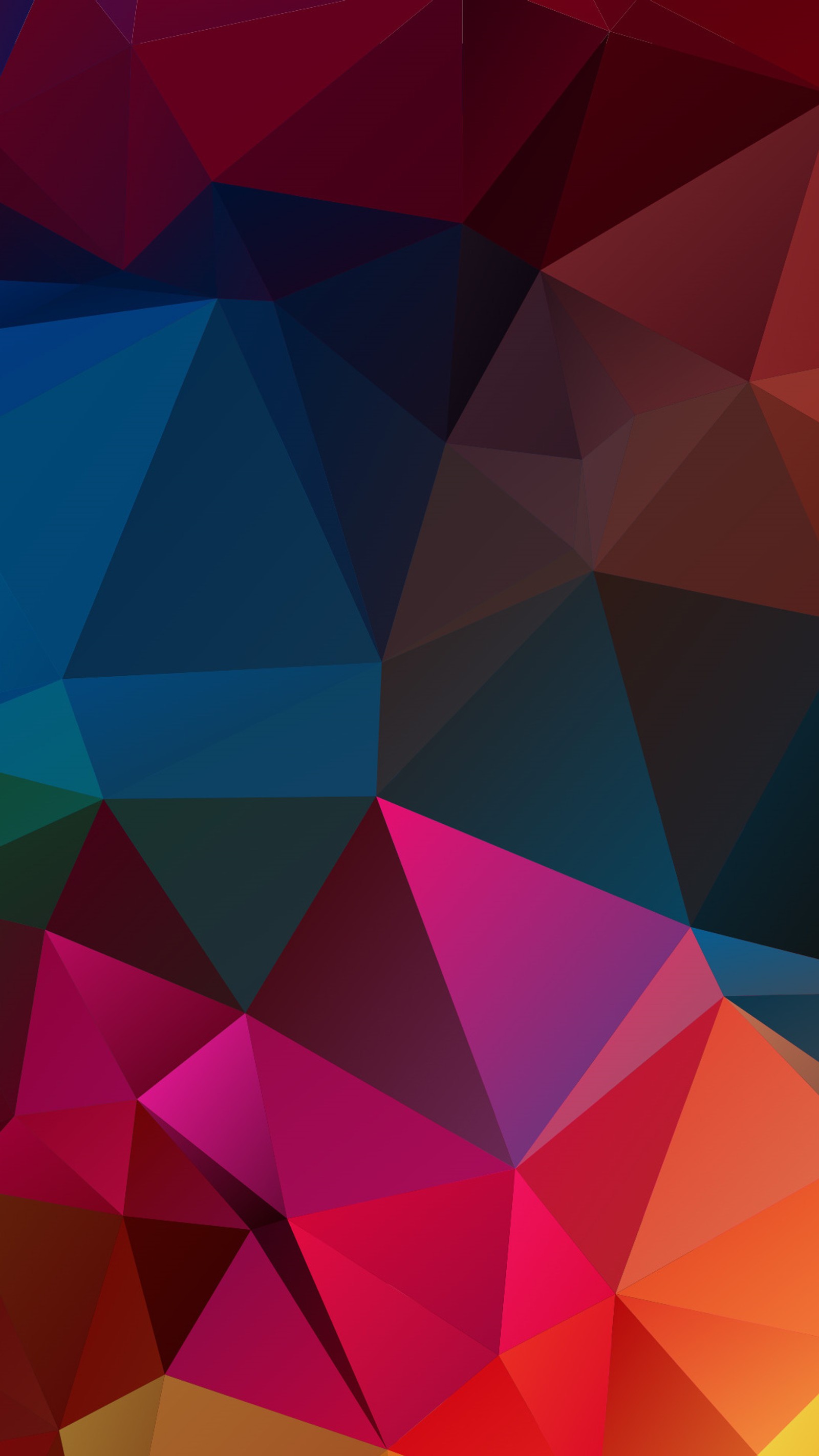 A close up of a colorful abstract background with a lot of triangles (colors, poly, wallpaper)