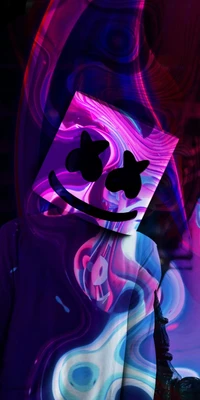 marshmello, розовый, диджей