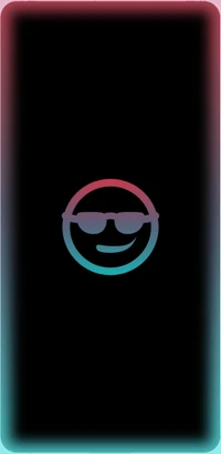 Fondo de pantalla de sonrisa genial con colores degradados