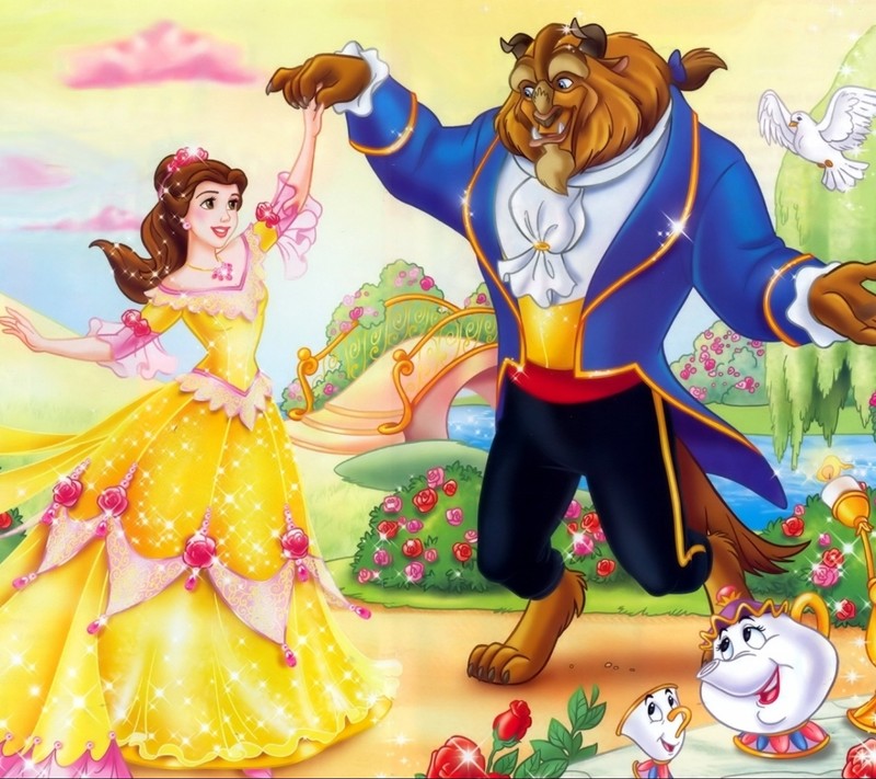 Диснеевская красота и чудовище (красавица и чудовище, beauty and the beast, мультфильмы)