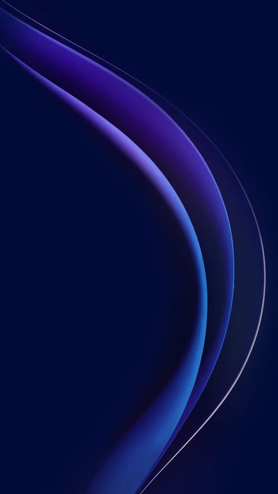 Dynamic Curves in Deep Blue Gradient