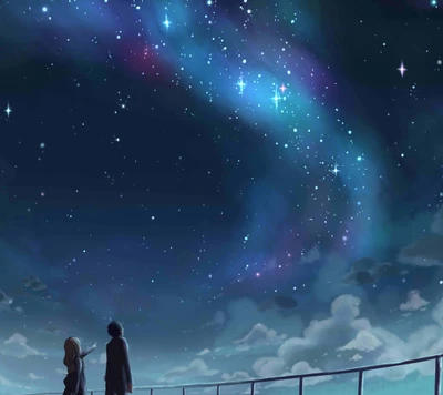 Sob um céu estrelado: Momentos de conexão em 'Your Lie in April