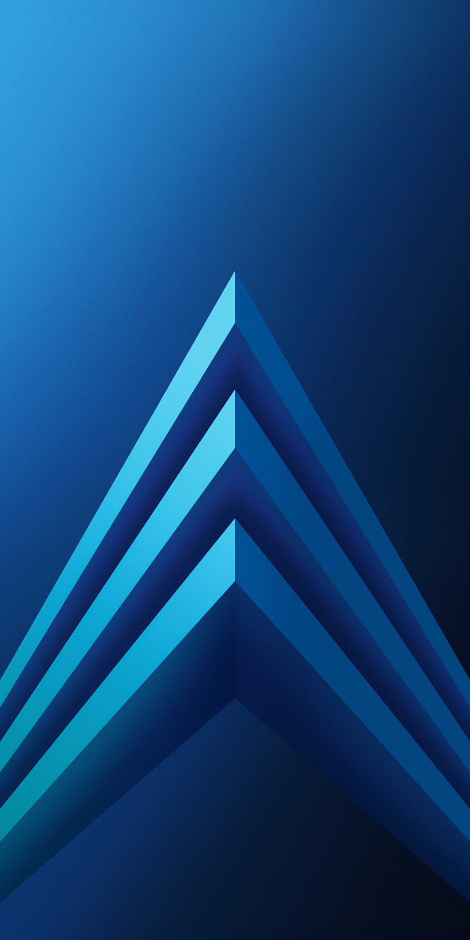 A close up of a blue and black background with a triangle (a8, abstract, background, blue, galaxy)