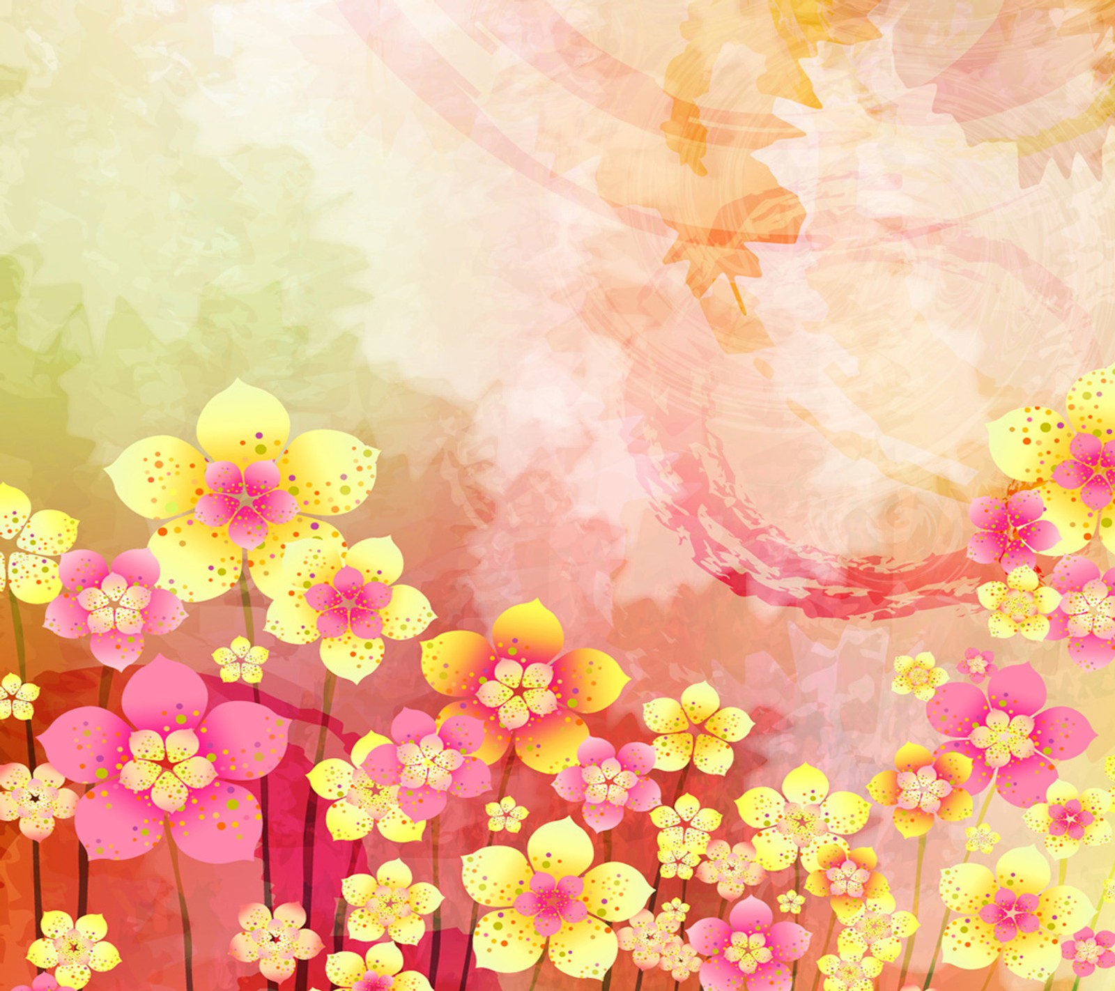 A close up of a bunch of flowers on a colorful background (abstract, beautiful, cute, floral design, galaxy)