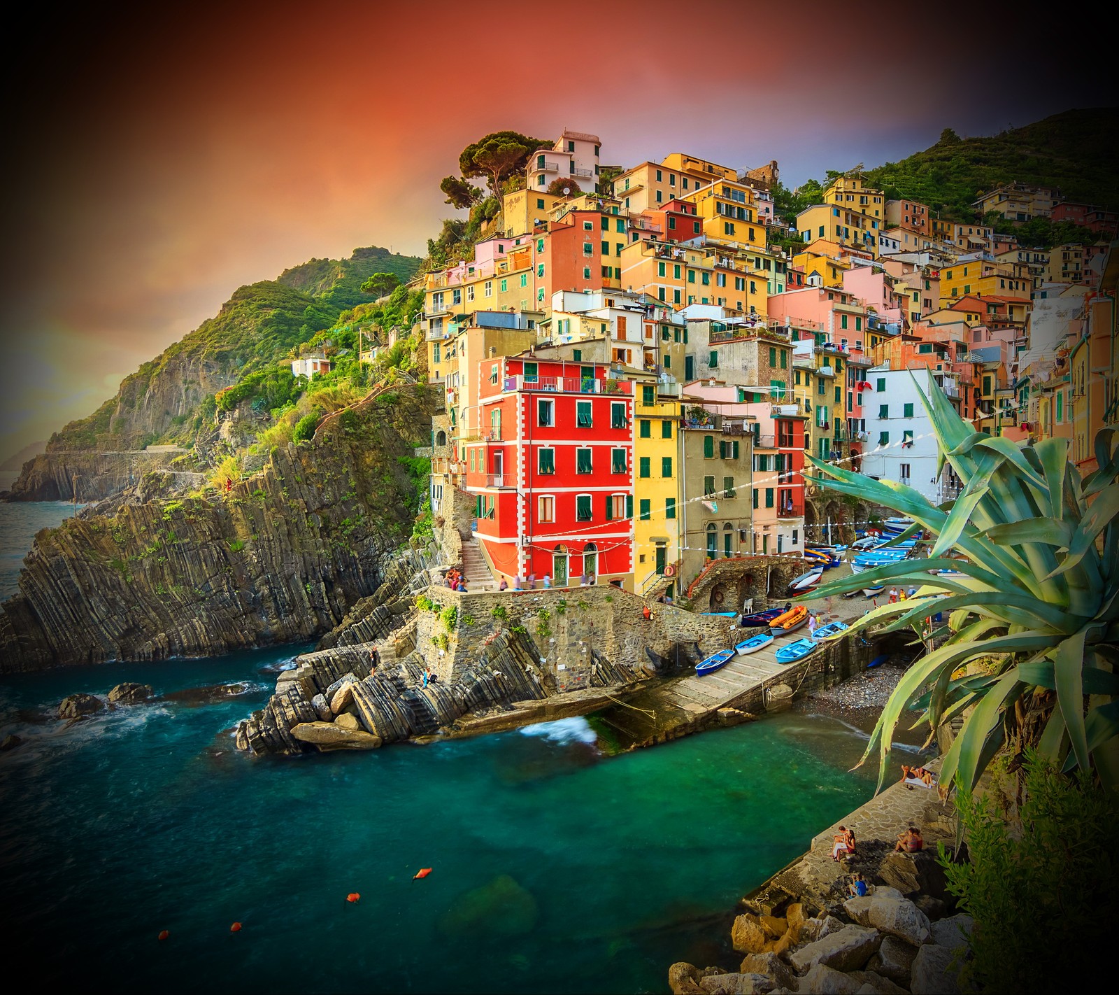 beach, cinque terre, city, europe, italy wallpaper