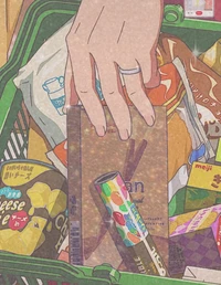 esthétique, anime, nourriture, pocky, étincelle