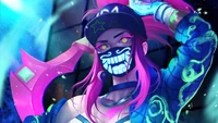 kda, akali, league of legends, lol, video game wallpaper