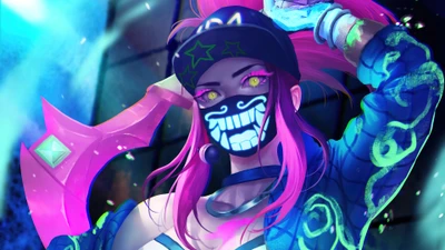 K/DA Акали: Неоновый Ниндзя из Лиги Легенд