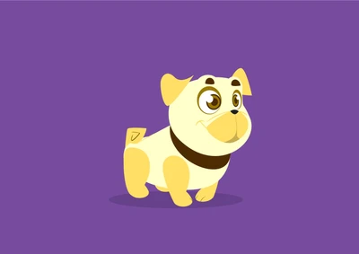 Charming Fawn Bulldog in Playful Animation