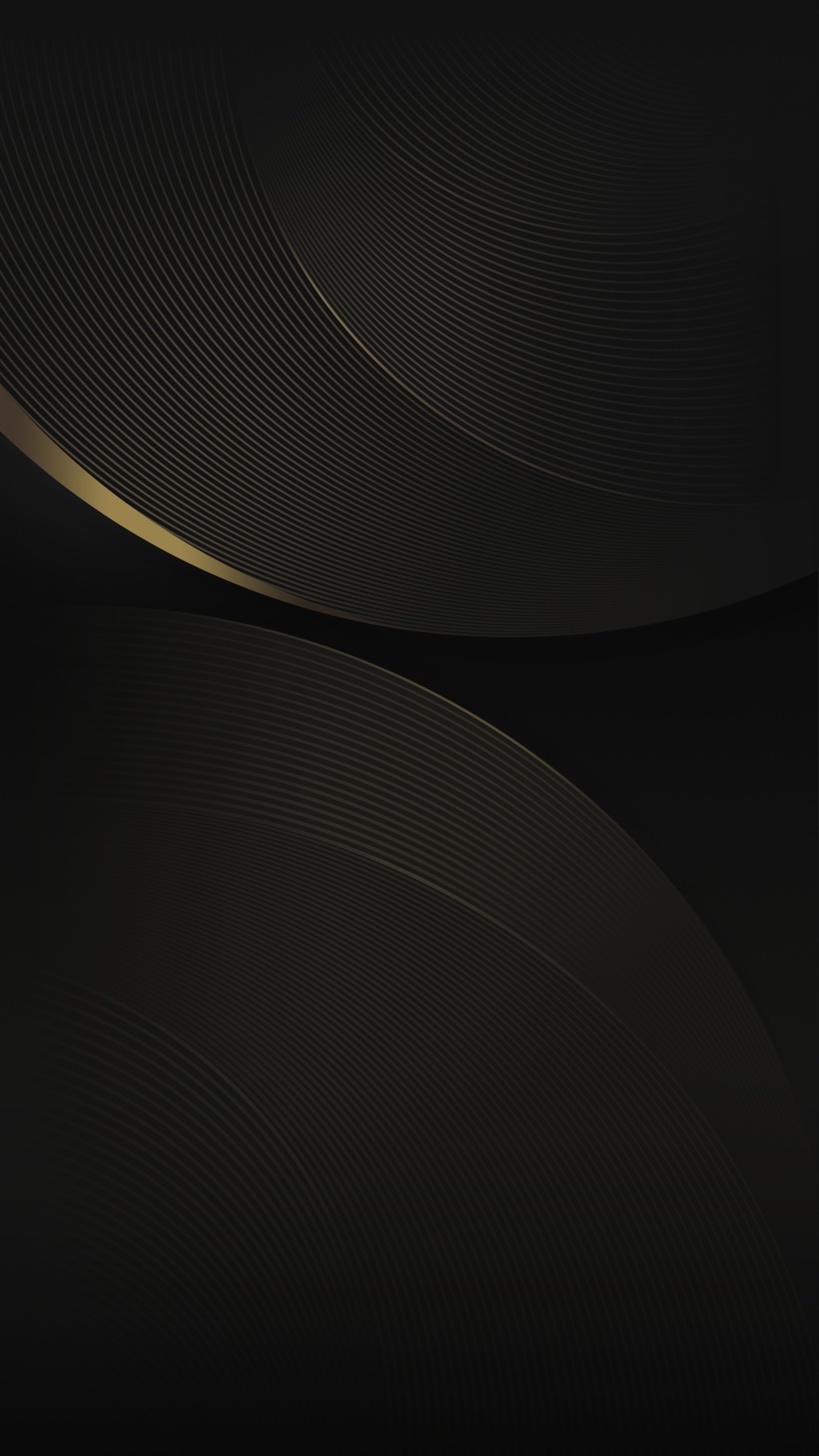 A close up of a black and gold background with a curved design (zte, zte nubia z17s, pattern, darkness, circle)