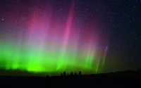 aurora, nature, light, atmosphere, horizon wallpaper