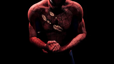 spider man, muscular, superhéroes de marvel, marvel superheroes, fondo negro