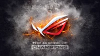 Asus Republic of Gamers Logo: The Choice of Champions in a Dynamic Space Background