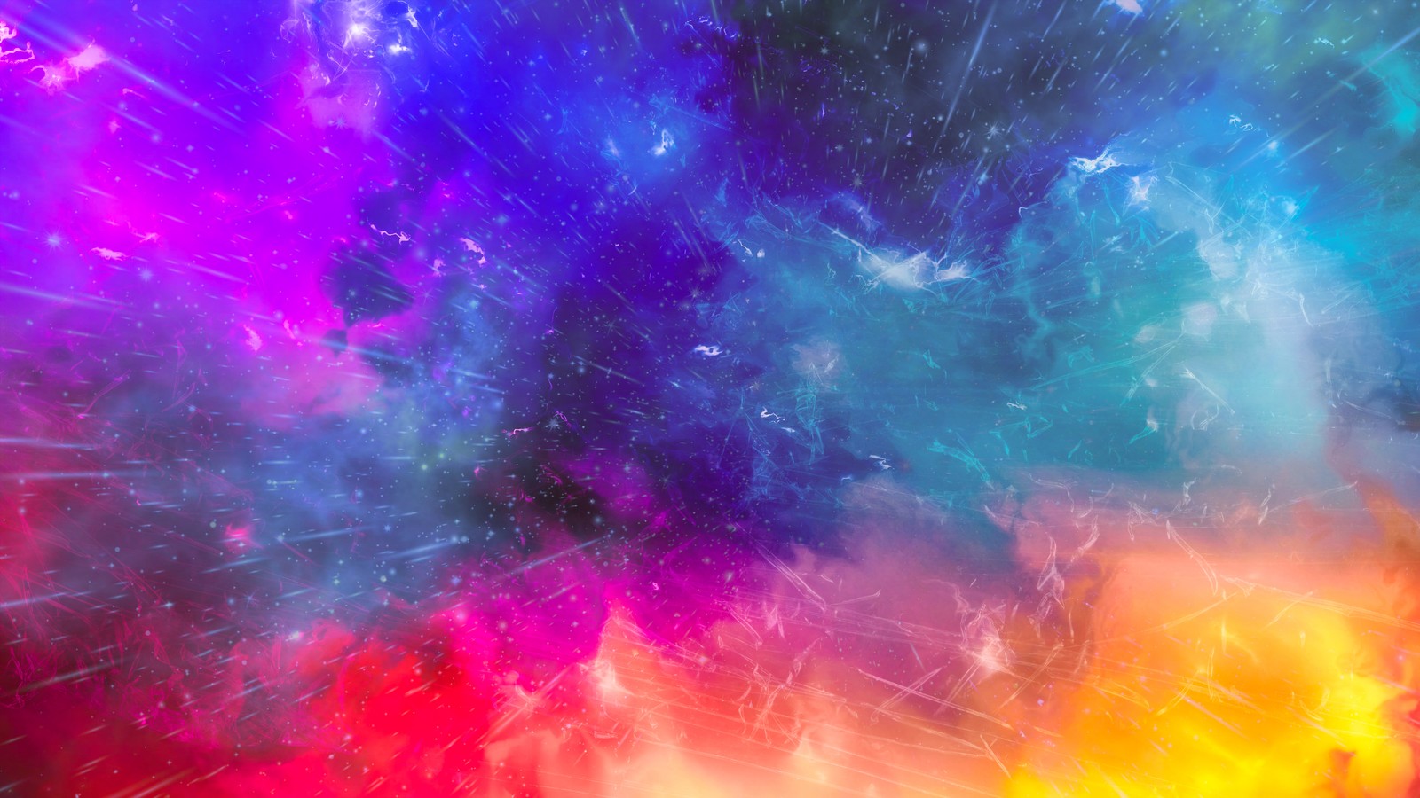 A colorful background with a lot of stars and a lot of dust (nebula, purple, pink, atmosphere, violet)