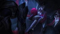 Caitlyn im Coven-Skin: Dunkle Eleganz in League of Legends Kunst