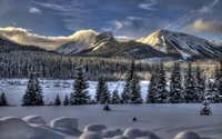 snow, mountain, winter, nature, wilderness wallpaper