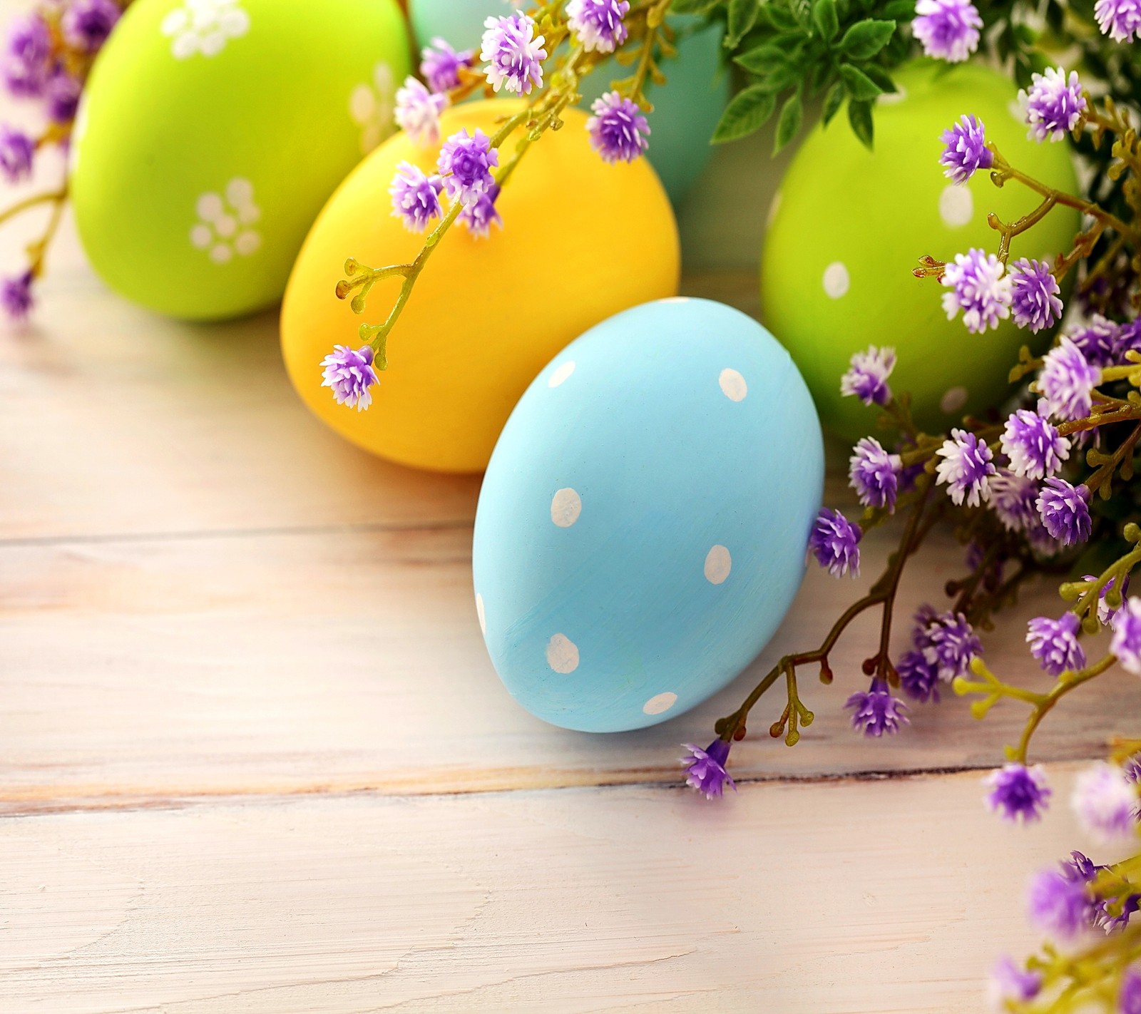 easter, eggs, flowers, spring Download Wallpaper