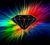 Logo de diamant coloré avec effet de projection de skate