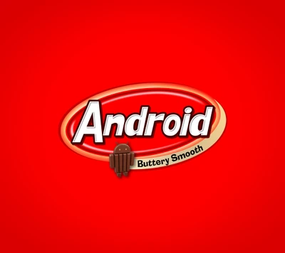 Logo Android KitKat avec un personnage Droid