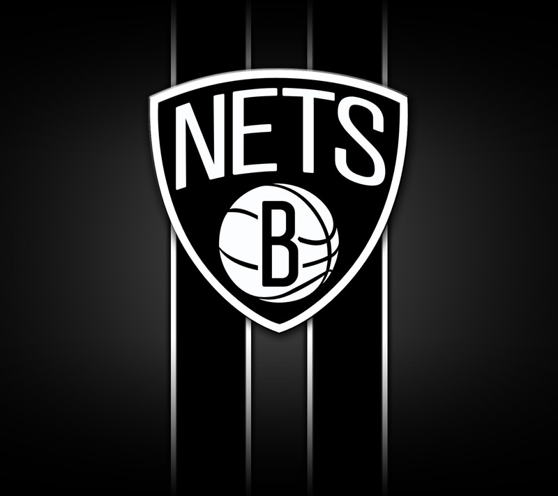 Черно-белый логотип brooklyn nets (баскетбол, бруклин, nba, сети)