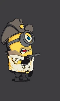 cop, despicable me, funny, gun, hd