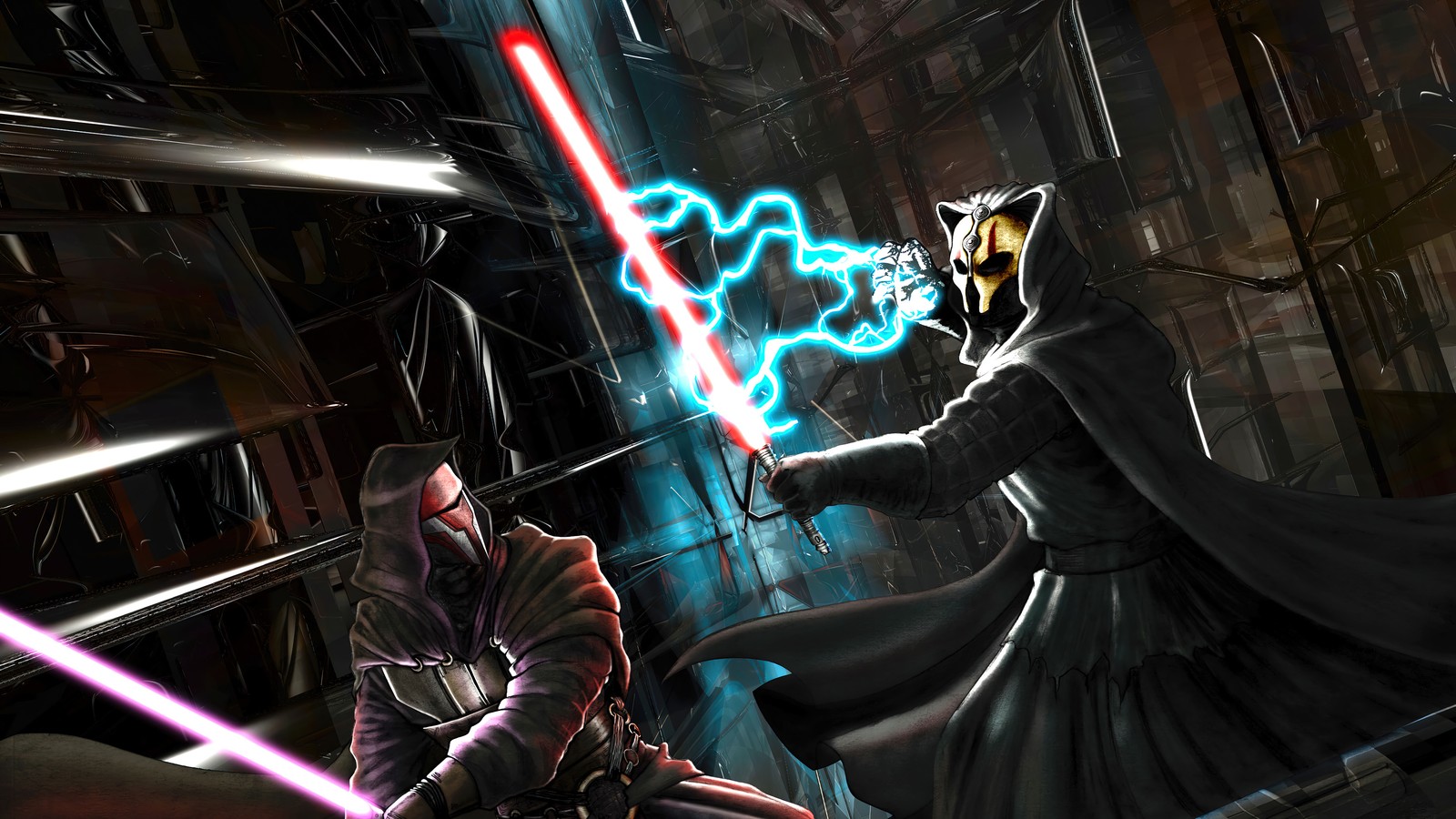 darth revan, darth nihilus, lightsaber, star wars knights of the old republic, video game wallpaper