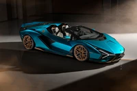 lamborghini sián roadster, 2020, 5k, voitures, fond décran 4k