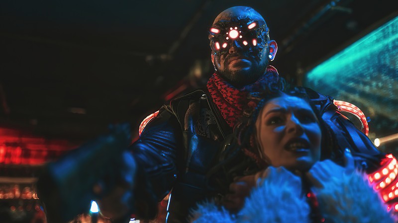 Женщина и мужчина, одетые в костюмы, позируют для фотографии (cyberpunk 2077, видеоигра, научная фантастика, ройс, royce)