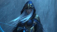 ashe, lol, league of legends, jeu vidéo, art