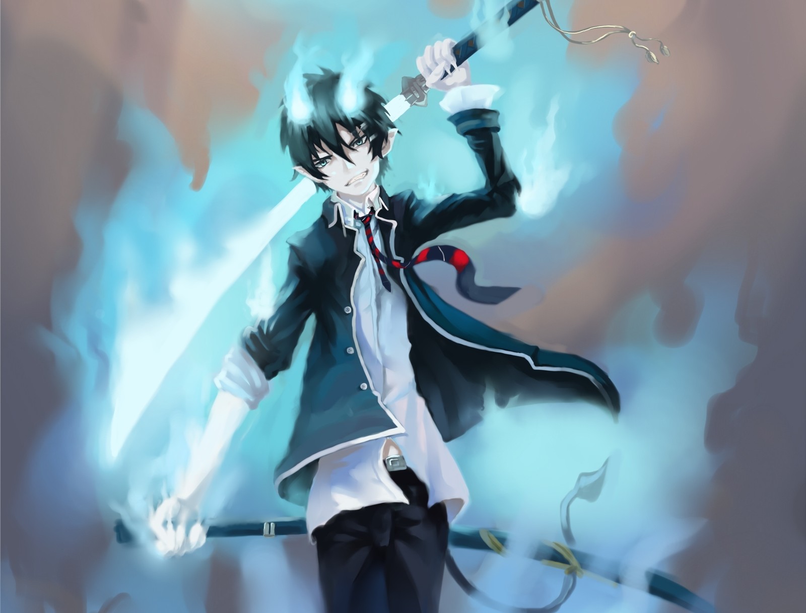 rin okumura, yukio okumura, blue exorcist, anime, manga wallpaper