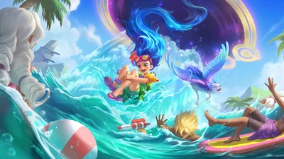 La épica aventura de Zoe en la fiesta de la piscina en Legends of Runeterra