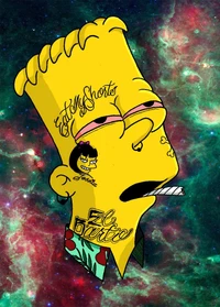 Melancholic Bart: A Cosmic Tribute to Struggles and Legacy