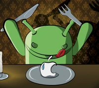 Android pronto para se deliciar com maçãs: uma visão humorística