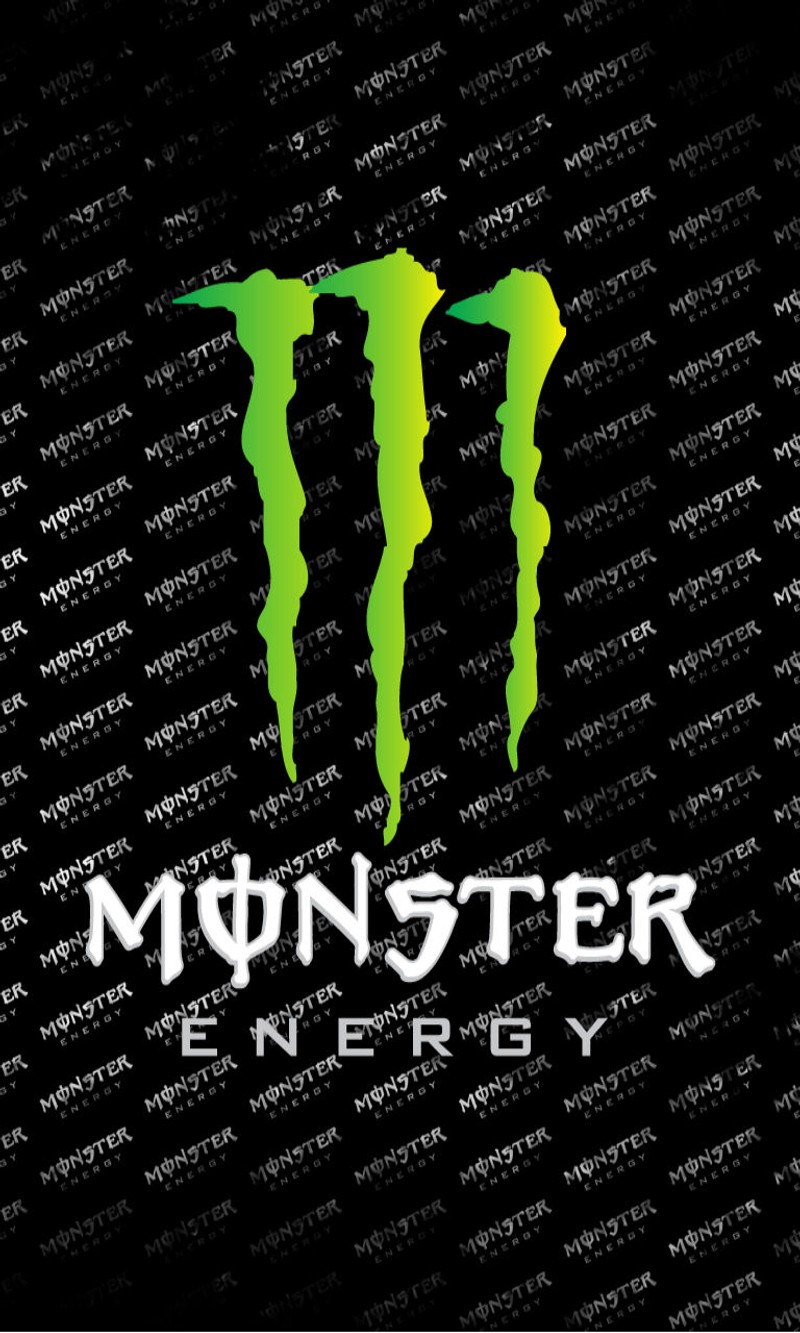 Логотип monster energy на черном фоне (энергия, монстр)