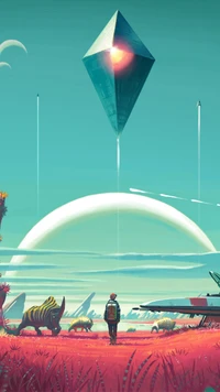 beautiful landscape, no mans sky, video game wallpaper