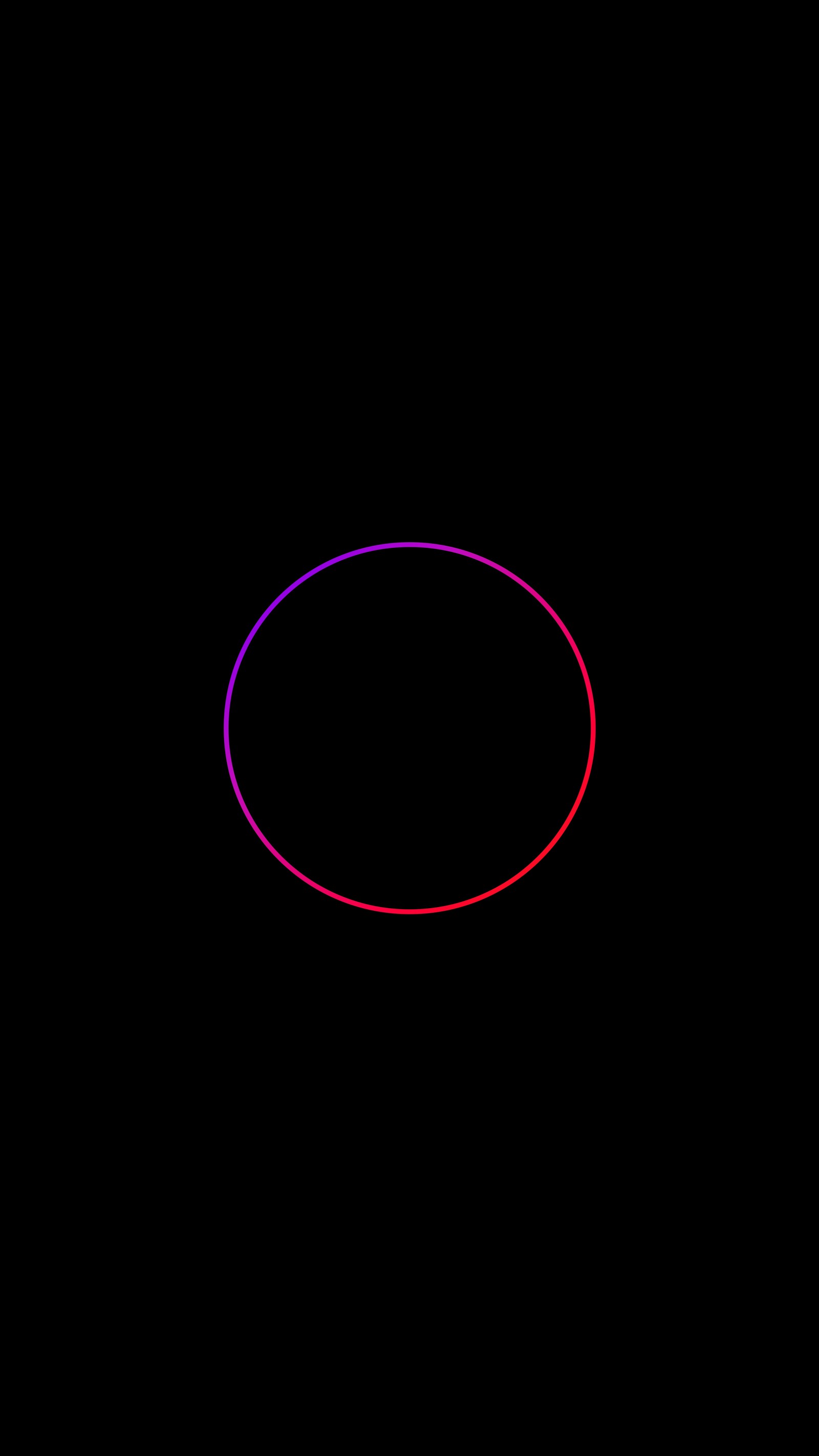 A close up of a red and blue circle on a black background (amoled, push, instagram, samoled, oled)